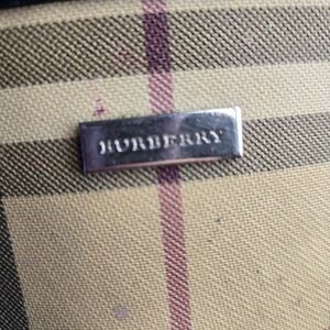 Burberry Beige and Red Checkered Bag